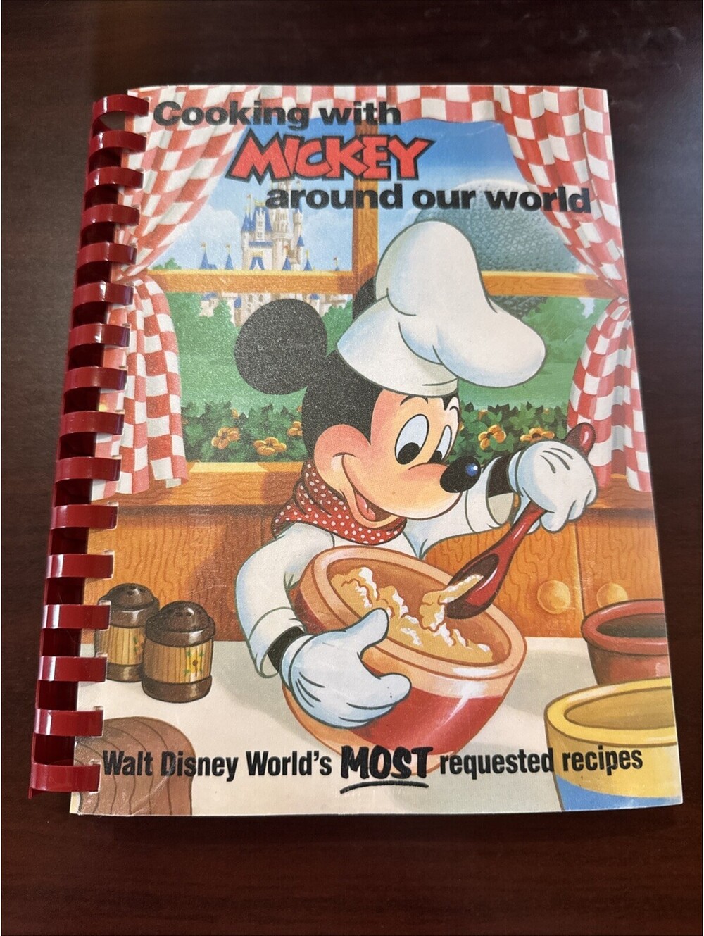 1986 Cooking with Mickey Around Our World Disneyland Walt Disney World Cookbook